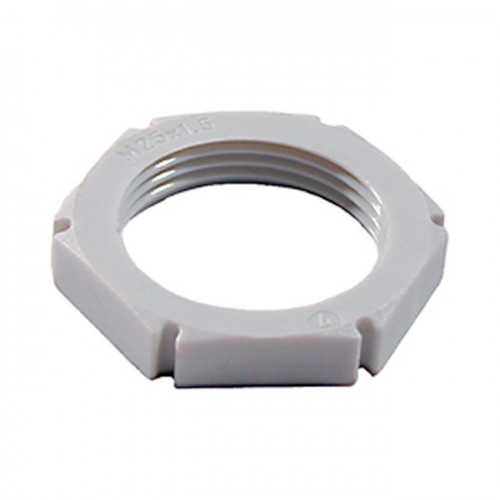 EMUG M25 White hexagonal lock nut