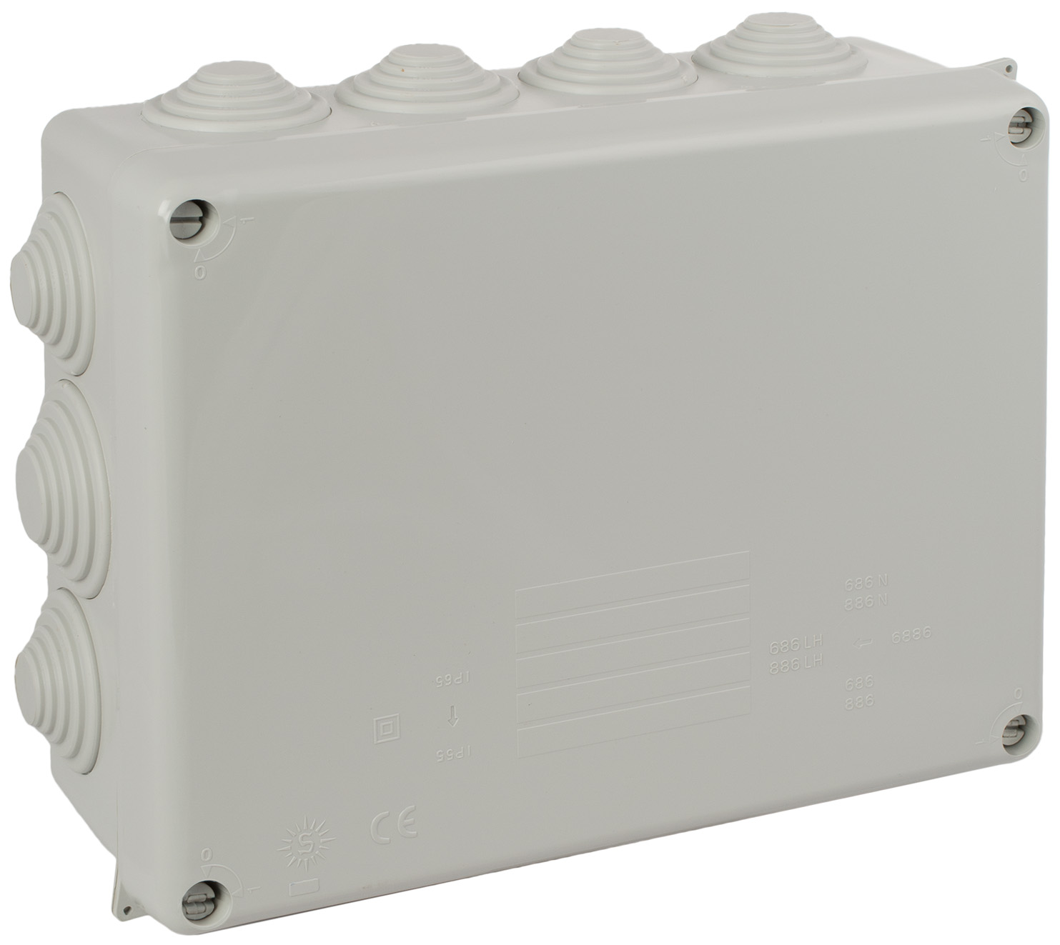 WIB 4/E (686LH) 230 x 180 x 88mm IP54 enclosure c/w M32/M40