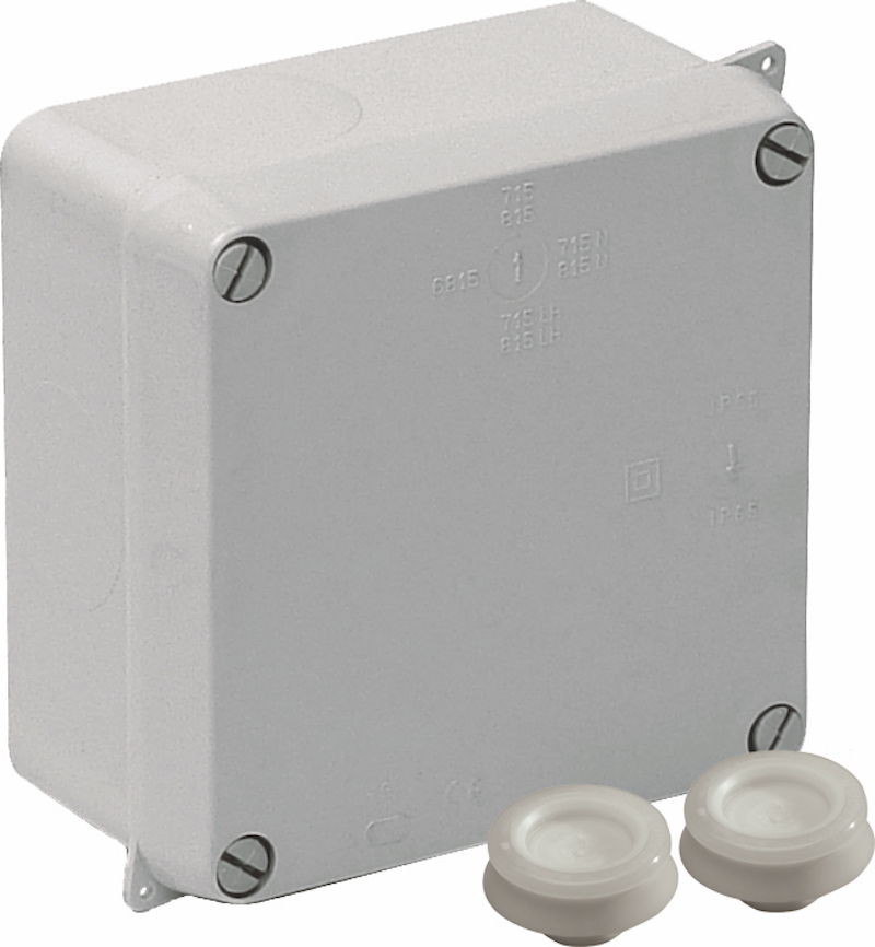 815CLIXX WIB 1 c/w CLIXX M20 (x2) 110 x 110 x 60mm IP65 Grey Junction box [Single]