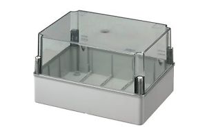 CLDLWIB13 IP56 300 x 220 x 180mm Grey ABS box with clear lid [4]