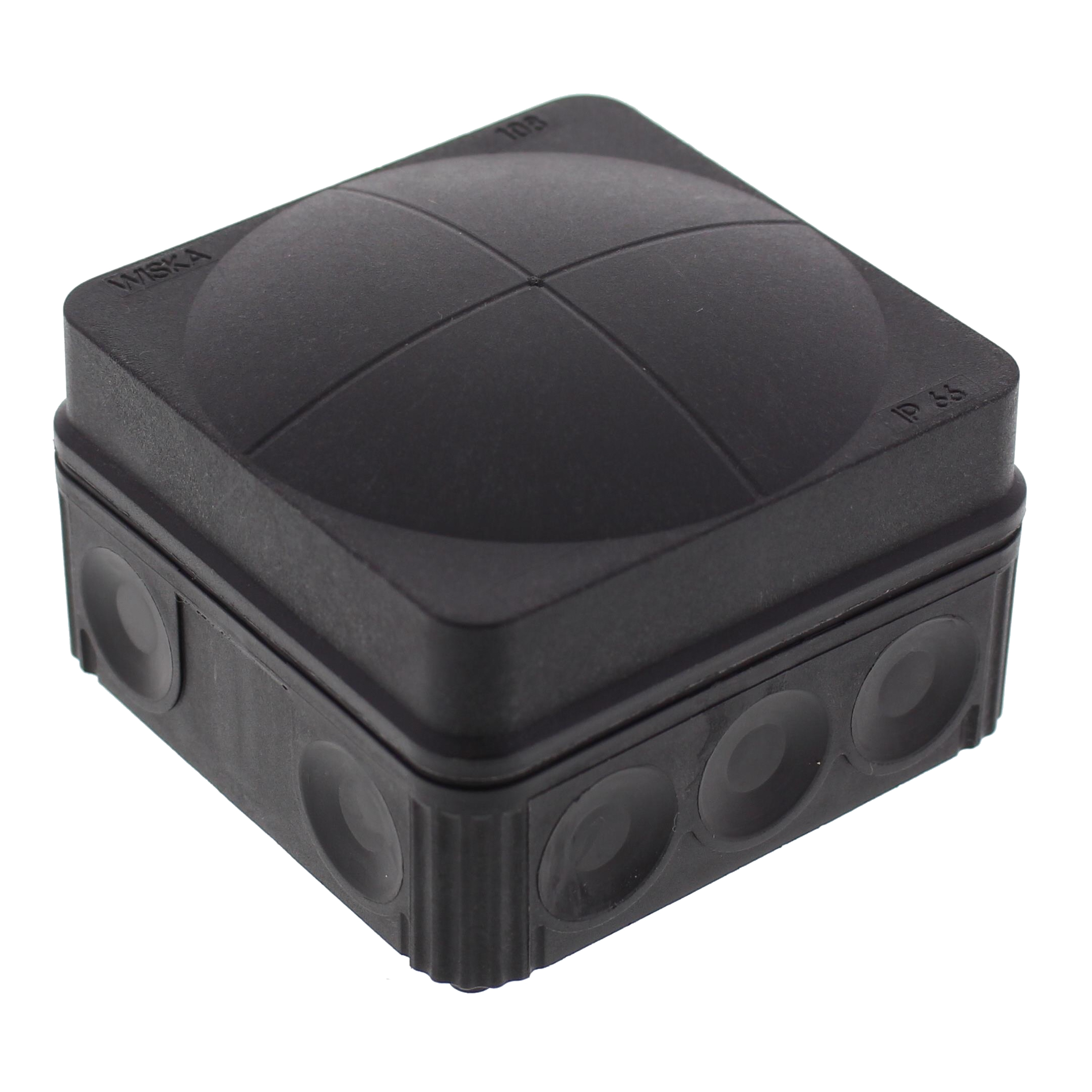 COMBI 108/5 IP66 Black Junction box c/w 24A T/B